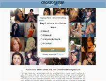 Tablet Screenshot of crossdressersingleschat.com